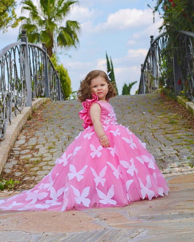 Newborn Summer Dresses For Girls Baby 1st Birthday Princess Dress Applique  Beading Flower Wedding Party Dress