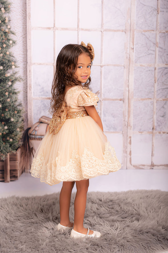 Helena gold dress