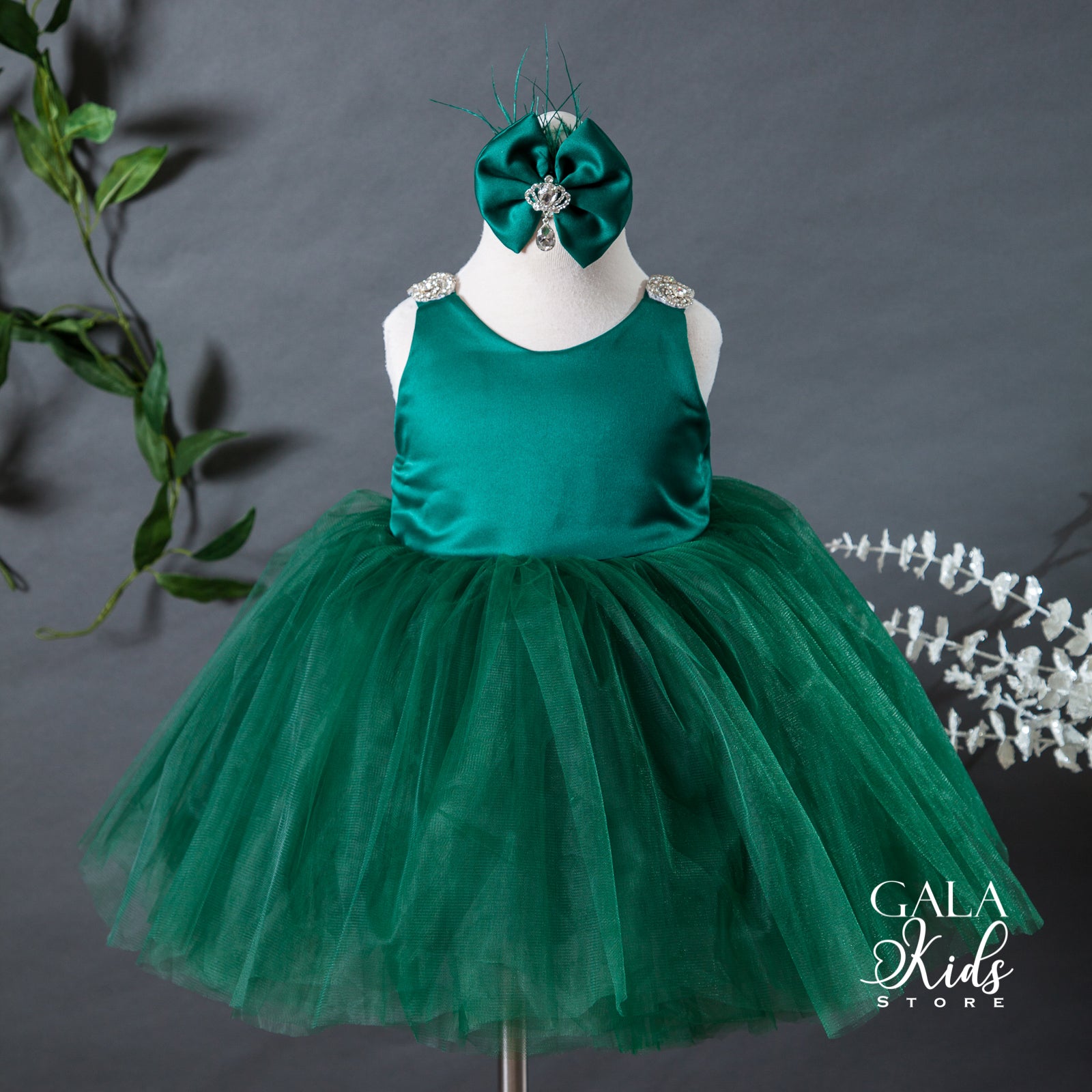 emerald green flower girl dress Jane Princess Dress (Green) 7 Years