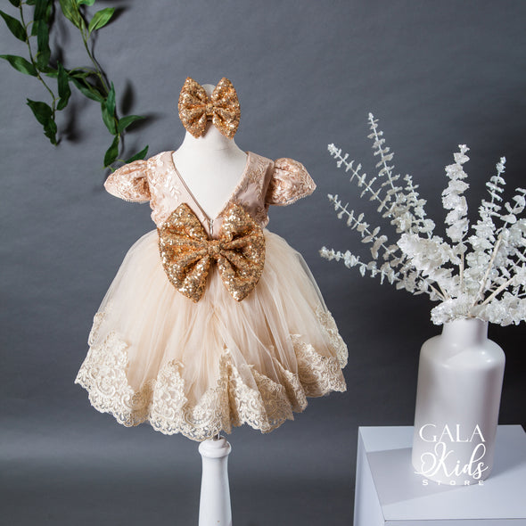 Helena gold dress