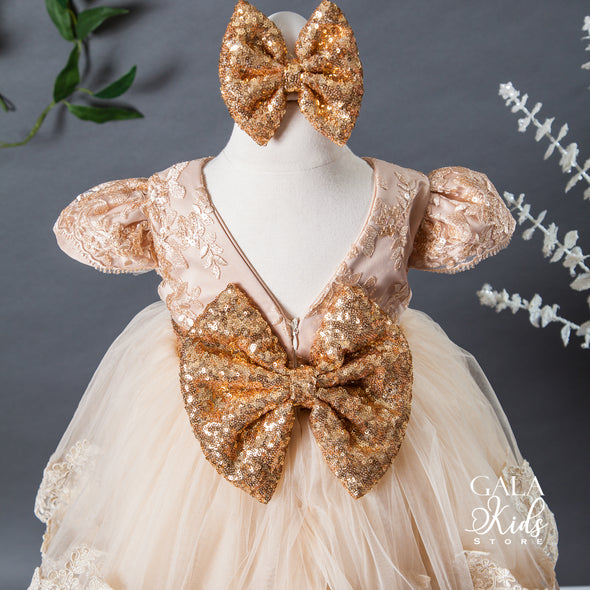 Helena gold dress