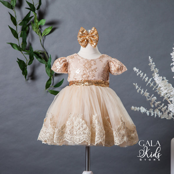 Helena gold dress
