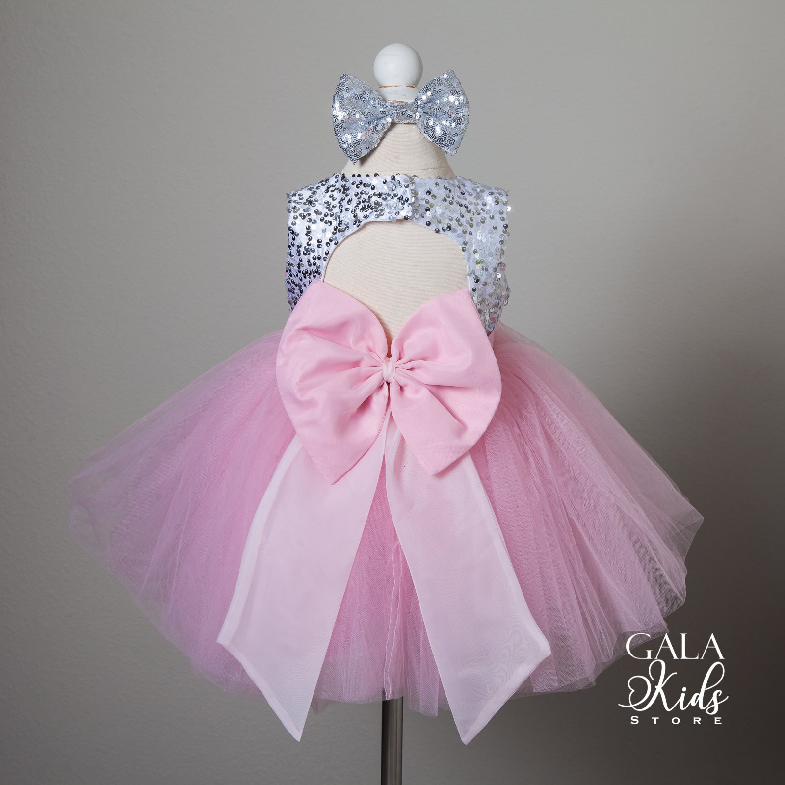 baby silver dress Tha Designs Girls Silver Feathered Party Dress 2 / 3 / Silver