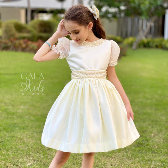 Andrea Ivory Pearl Dress